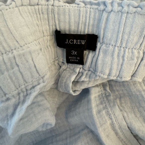 J. Crew EUC Set Squareneck Puff Sleeve Soft Gauze Top & Pull On Shorts 2x/3x - Picture 10 of 16